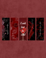 Dark Feminine Era-- Quote Bookmark Set