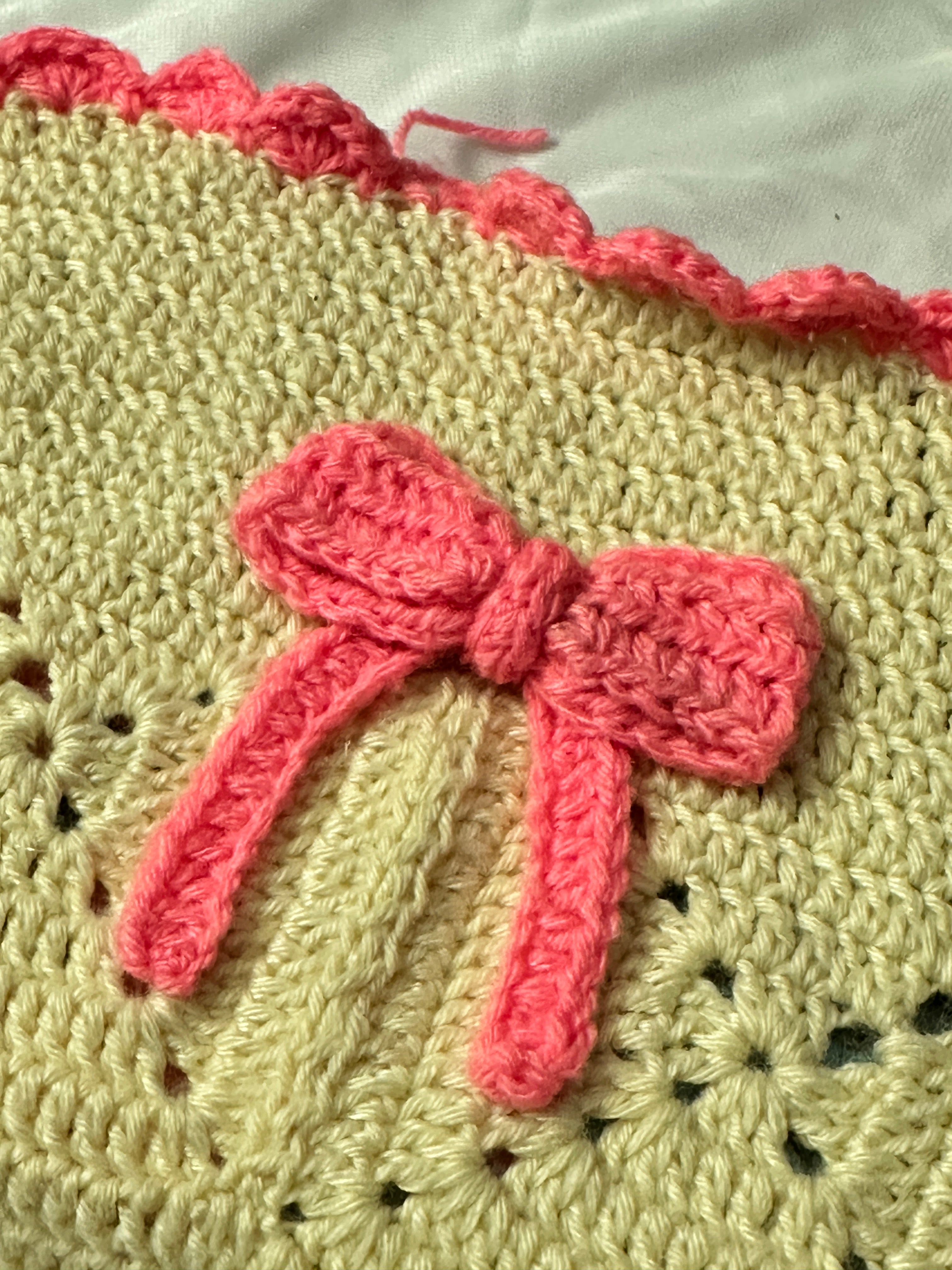 Softgirl Era -- Handmade Crochet Coquette Booksleeve