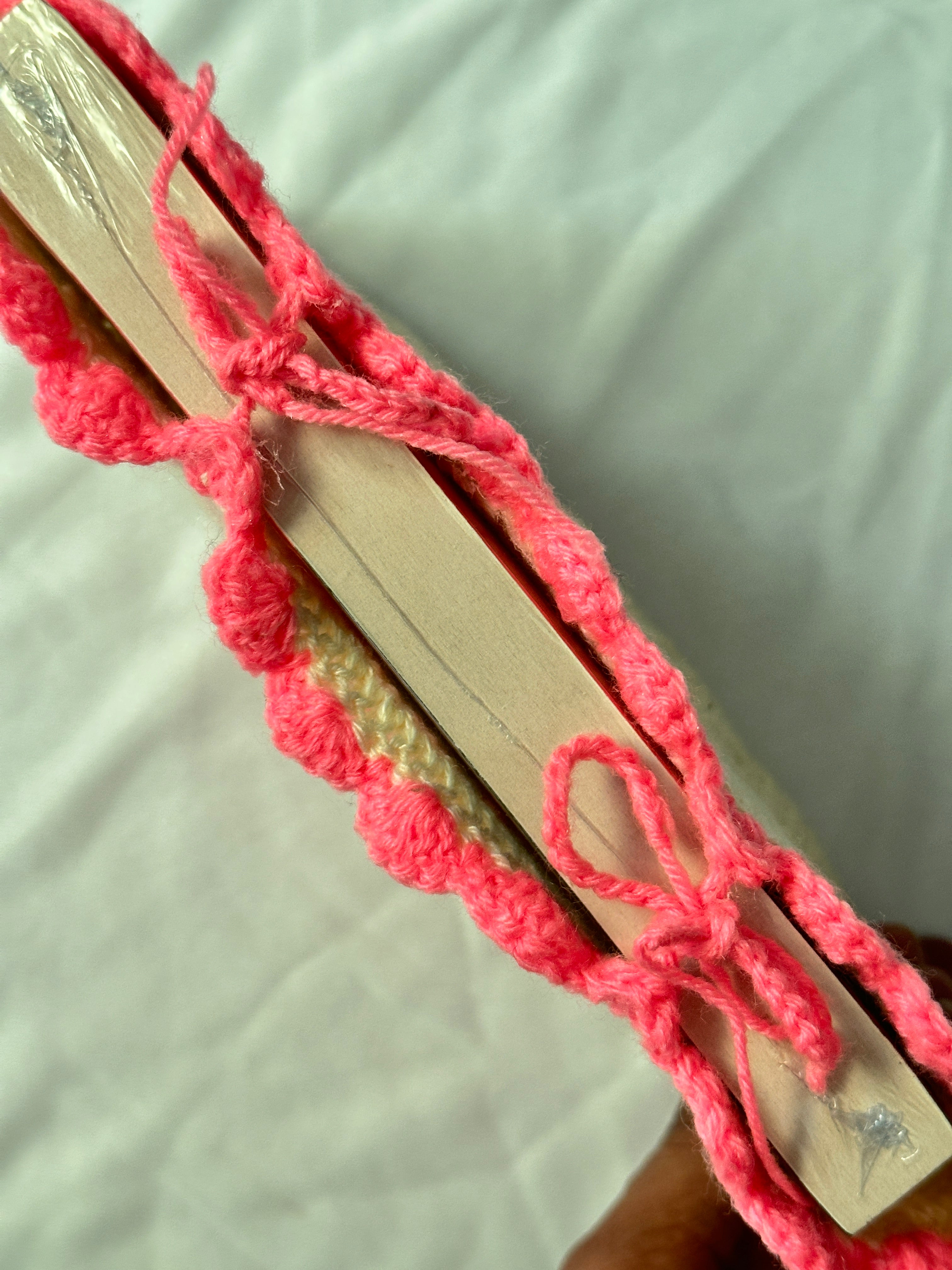 Softgirl Era -- Handmade Crochet Coquette Booksleeve