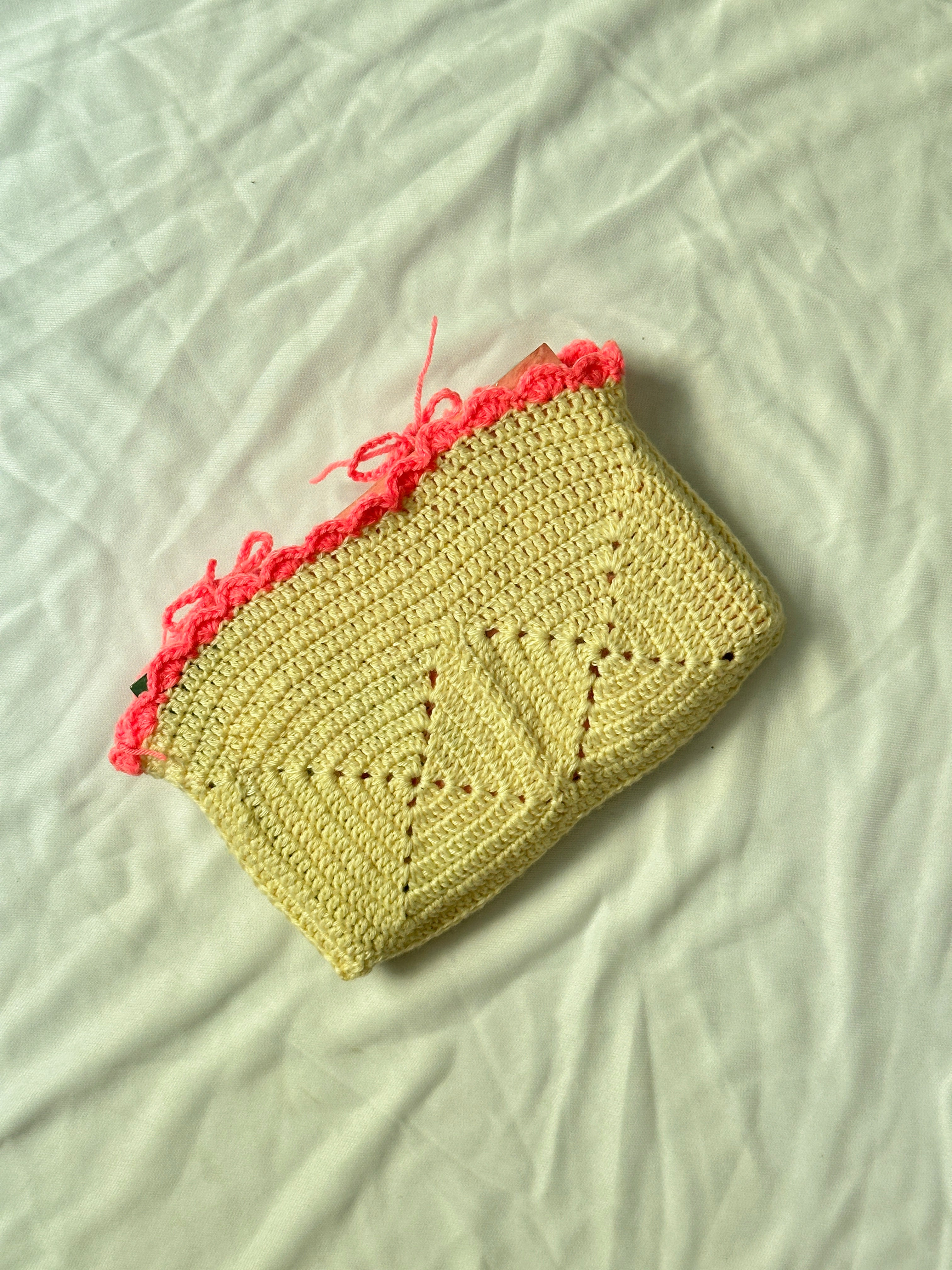 Softgirl Era -- Handmade Crochet Coquette Booksleeve