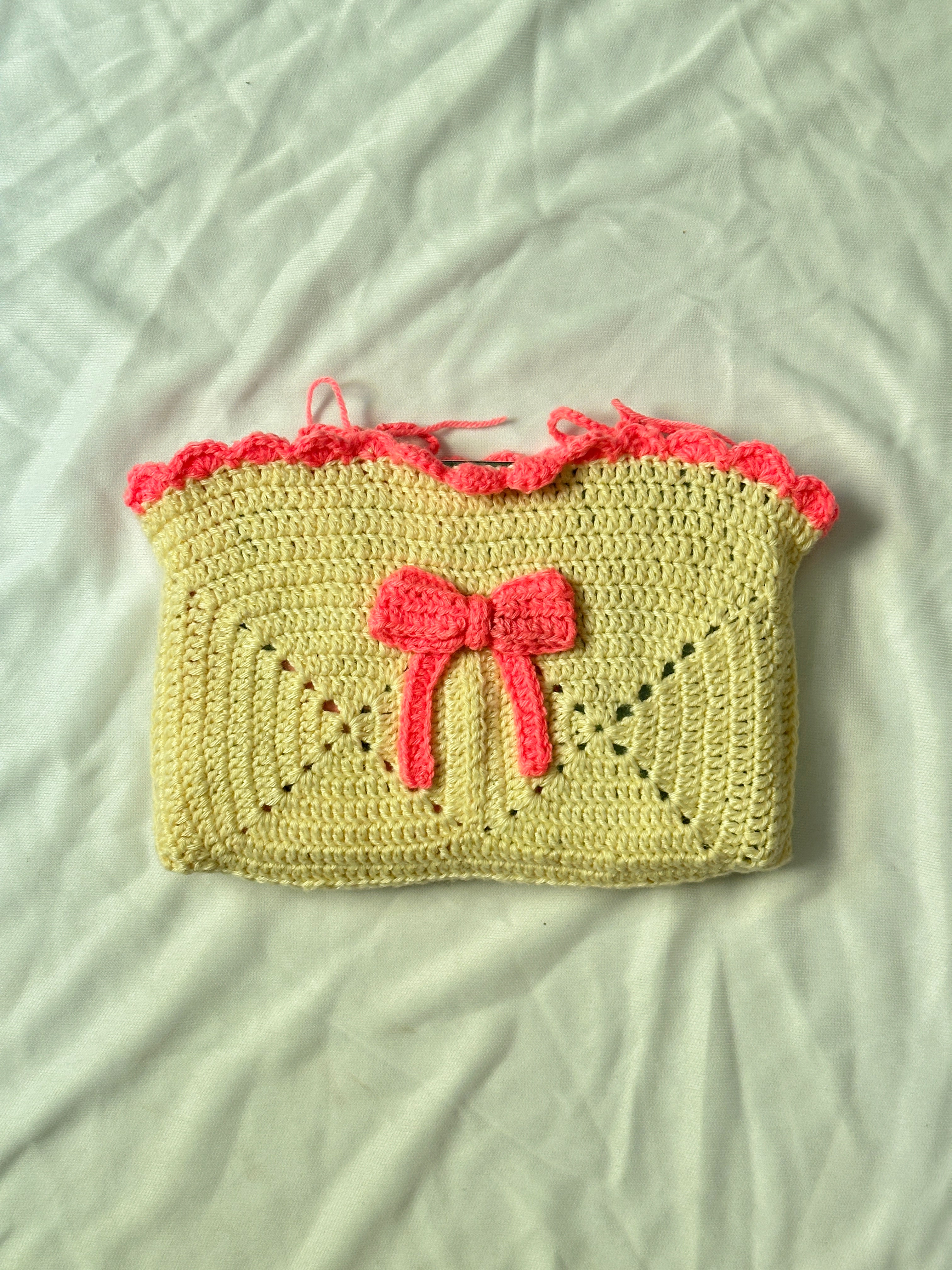 Softgirl Era -- Handmade Crochet Coquette Booksleeve