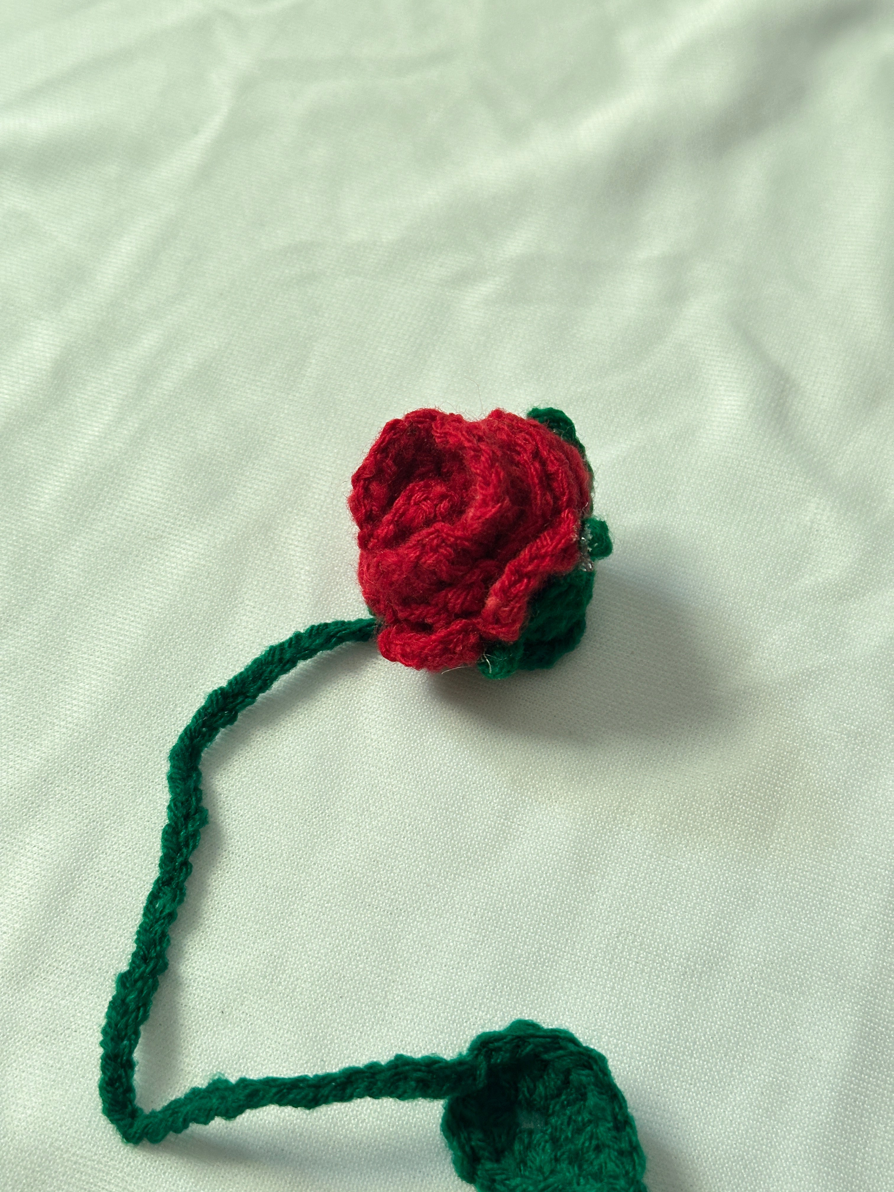 Rose Crochet Bookmark