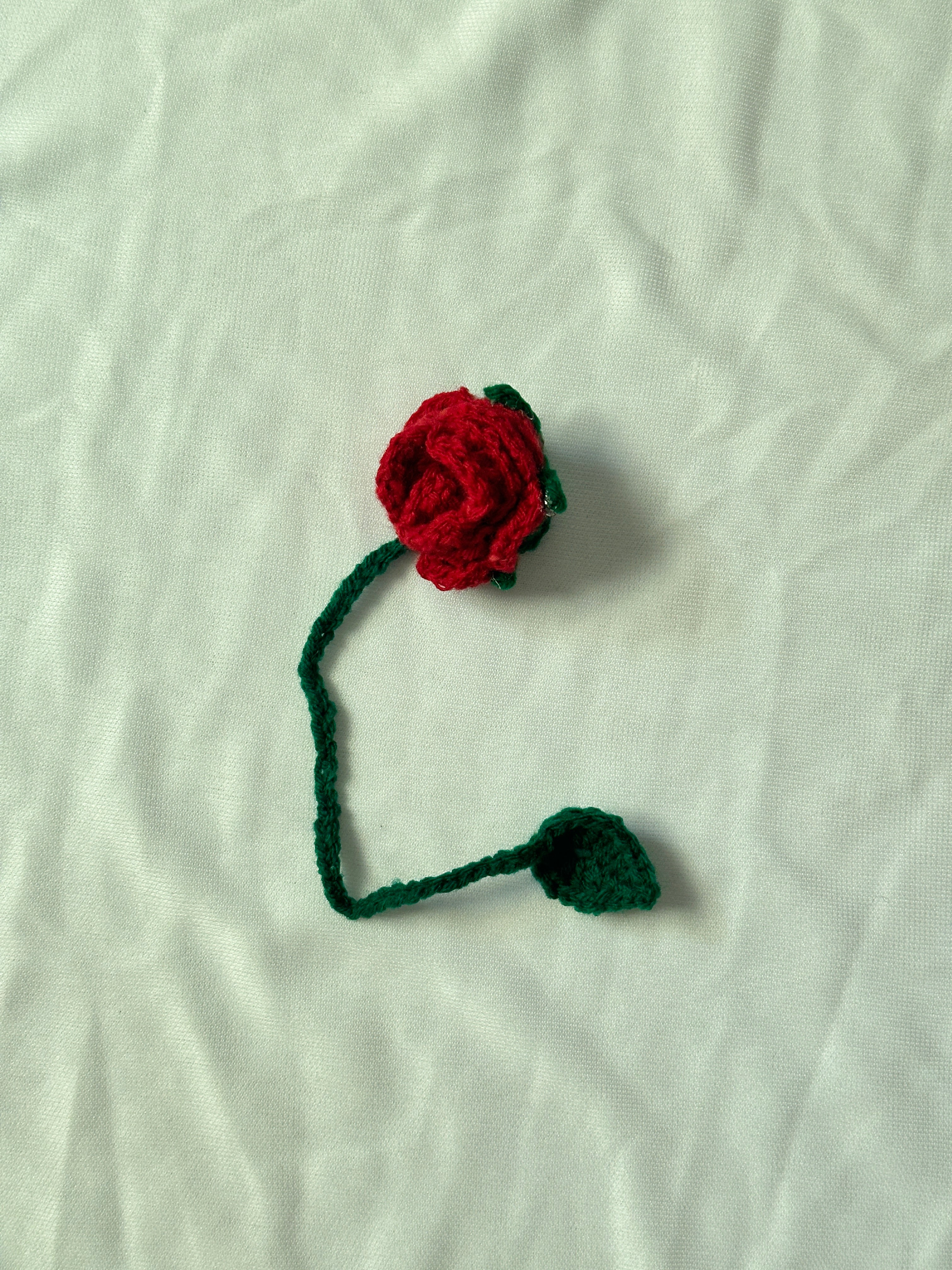 Rose Crochet Bookmark