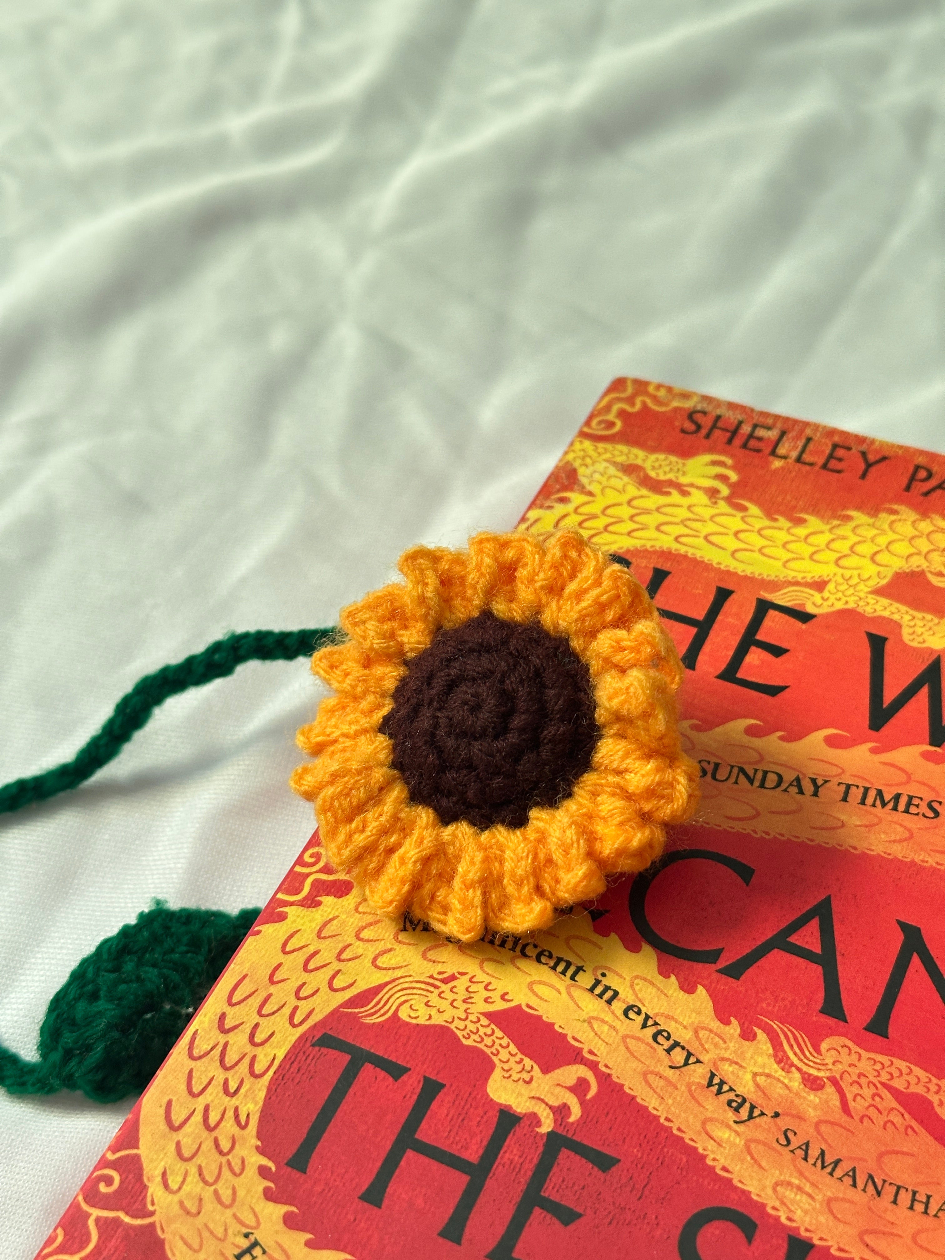 Sunflower Crochet Bookmark