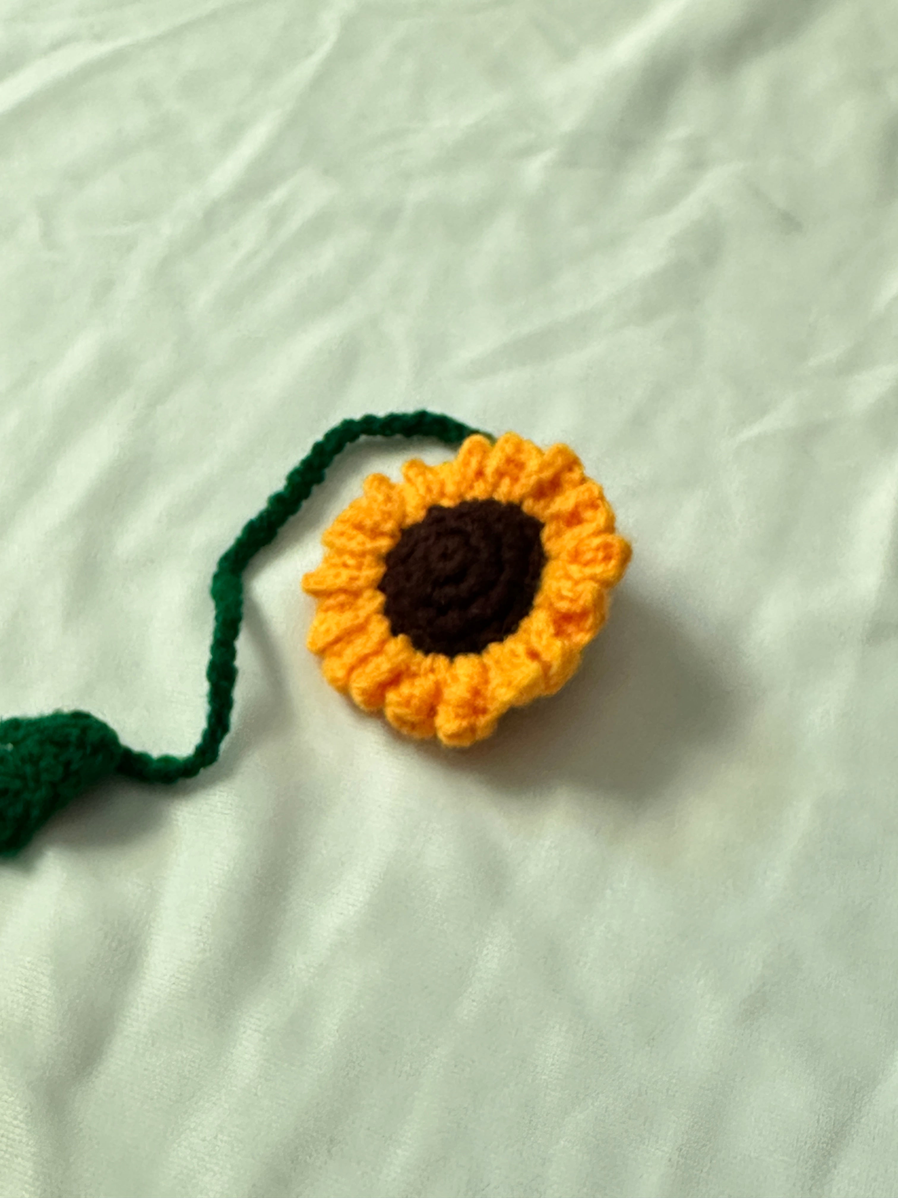 Sunflower Crochet Bookmark