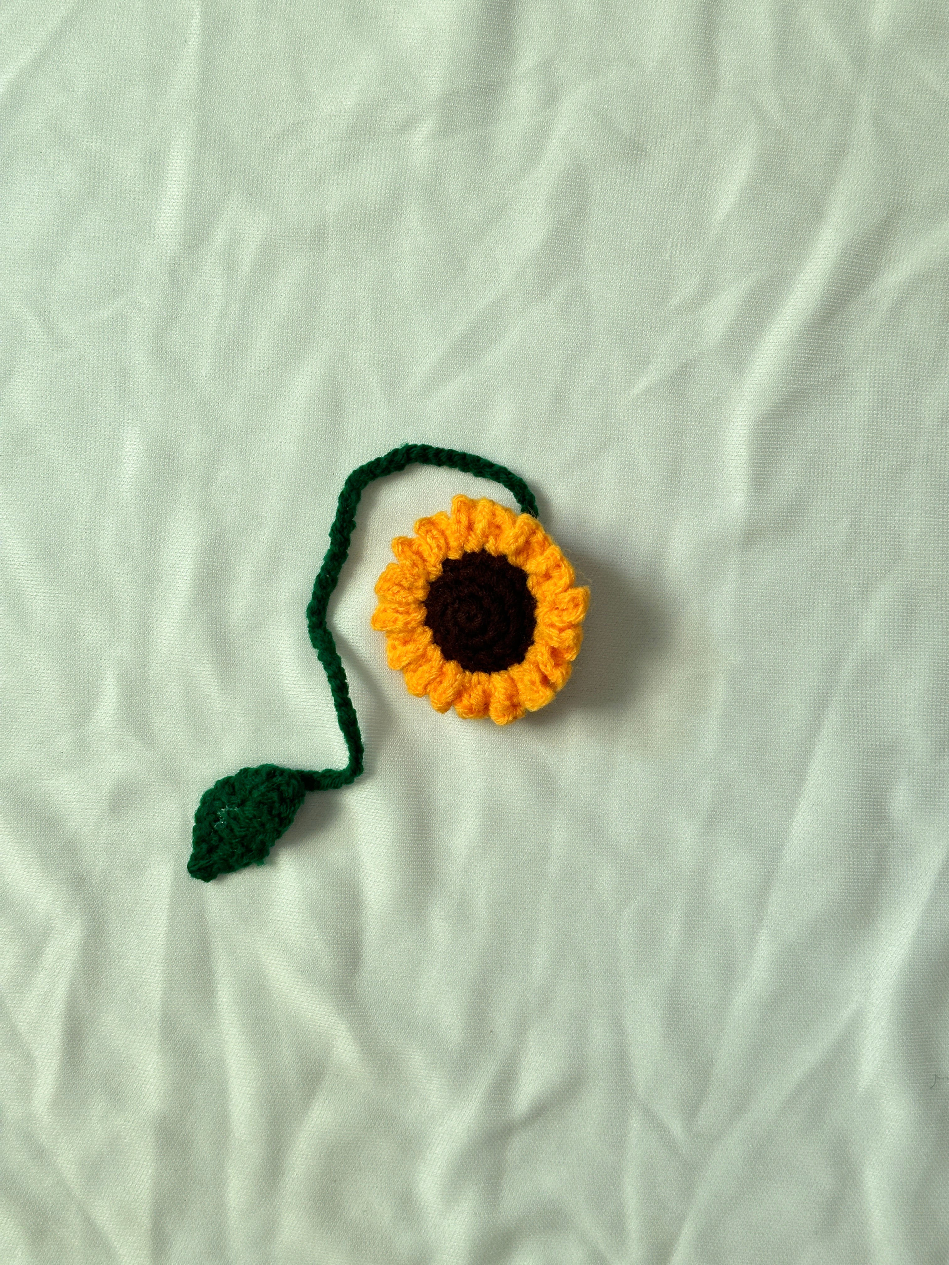 Sunflower Crochet Bookmark