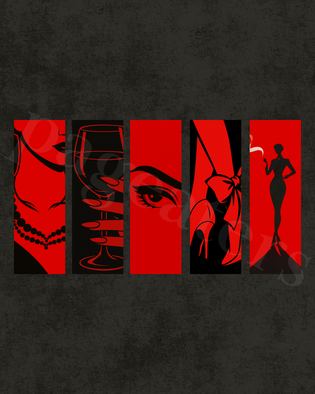 Dark Feminine Era-- Aesthetic Bookmark Set
